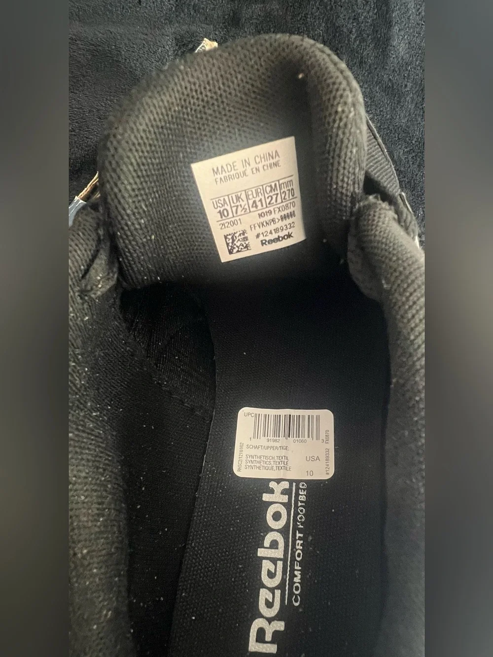 Reebok Women’s Black and White Retro Runner Sneakers